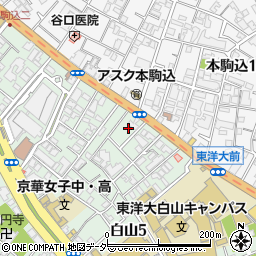 東京都文京区白山5丁目22周辺の地図