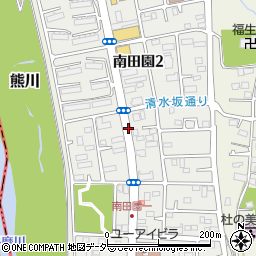東京都福生市南田園周辺の地図