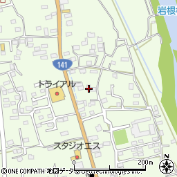 山梨県韮崎市藤井町北下條1265周辺の地図