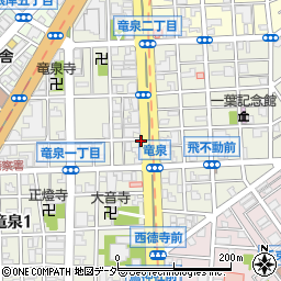東京都台東区竜泉周辺の地図