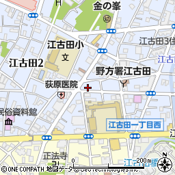東京都中野区江古田2丁目7-3周辺の地図