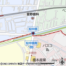 松中橋周辺の地図
