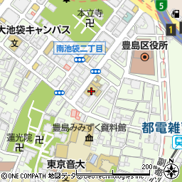 東京都豊島区南池袋周辺の地図