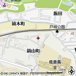 千葉県佐倉市鍋山町周辺の地図