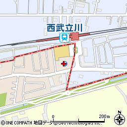 ヤオコー西武立川駅前店駐車場周辺の地図