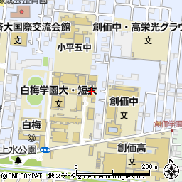 白梅学園大学周辺の地図