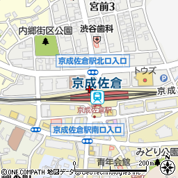 京成佐倉駅北口駅前公衆トイレ周辺の地図