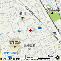 東京都福生市熊川587周辺の地図