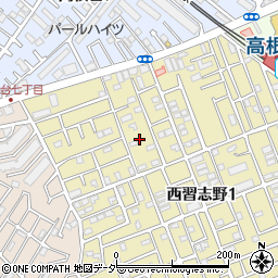 千葉県船橋市西習志野1丁目6周辺の地図