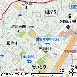 ガスト台東根岸店周辺の地図