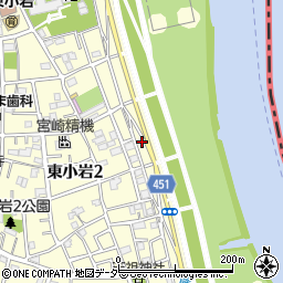 東京都江戸川区東小岩2丁目周辺の地図