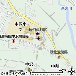 中沢公民館周辺の地図