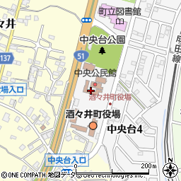 酒々井町役場　保健センター周辺の地図