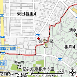 リパーク東日暮里４丁目第１０駐車場周辺の地図