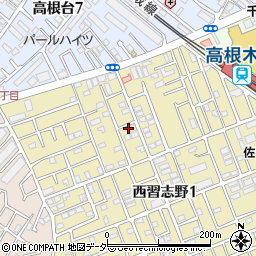 千葉県船橋市西習志野1丁目7周辺の地図