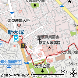 東京都豊島区南大塚2丁目12周辺の地図