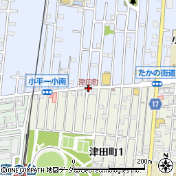 津田町周辺の地図