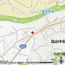 山梨県甲州市塩山中萩原1131周辺の地図