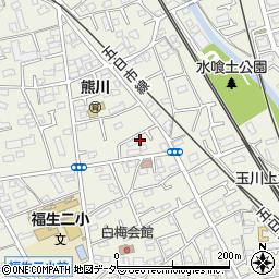 東京都福生市熊川587-11周辺の地図