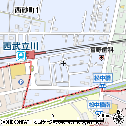 東京都立川市西砂町1丁目2-114周辺の地図