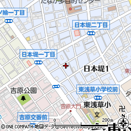 台東日本堤郵便局 ＡＴＭ周辺の地図