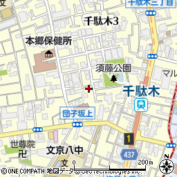 伊勢五本店 千駄木店周辺の地図