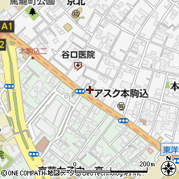 東京都文京区本駒込2丁目8-3周辺の地図