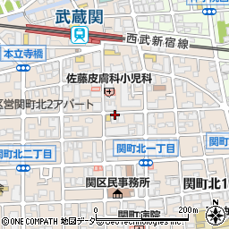 名鉄協商武蔵関南駐車場周辺の地図
