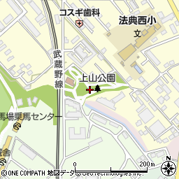 上山公園周辺の地図