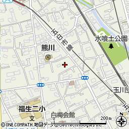 東京都福生市熊川592-1周辺の地図