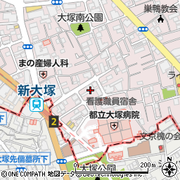 東京都豊島区南大塚2丁目13周辺の地図