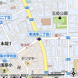 東浅草２周辺の地図