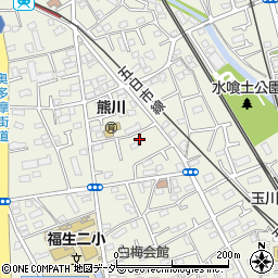 東京都福生市熊川592周辺の地図