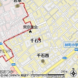 ＳＡＮパーク文京千石２駐車場周辺の地図