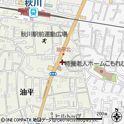 東京都あきる野市油平102周辺の地図