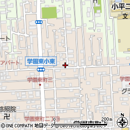 東京都小平市学園東町1-41周辺の地図