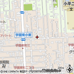 東京都小平市学園東町1-41周辺の地図