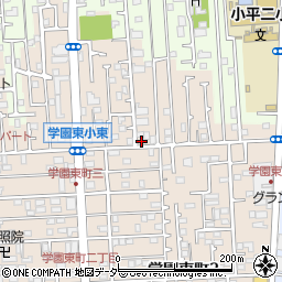 東京都小平市学園東町1-5周辺の地図