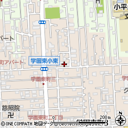 東京都小平市学園東町1-33周辺の地図