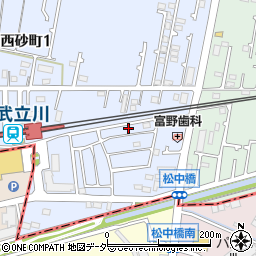 東京都立川市西砂町1丁目2-165周辺の地図