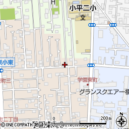 東京都小平市学園東町1-20周辺の地図
