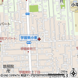 東京都小平市学園東町1-8周辺の地図