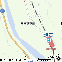 下呂市役所　中原公民館周辺の地図