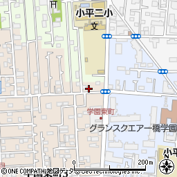 東京都小平市学園東町1-17周辺の地図