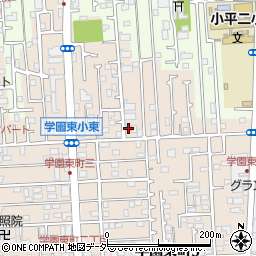 東京都小平市学園東町1-82周辺の地図