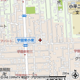 東京都小平市学園東町1-6周辺の地図