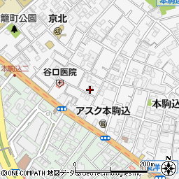 東京都文京区本駒込2丁目6-2周辺の地図