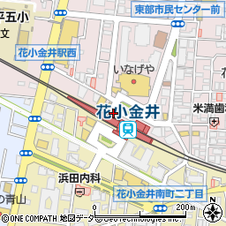 小平警察署花小金井駅前交番周辺の地図