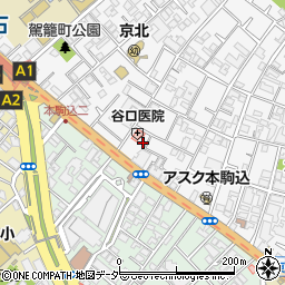 東京都文京区本駒込2丁目8-13周辺の地図