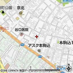 東京都文京区本駒込2丁目6-13周辺の地図